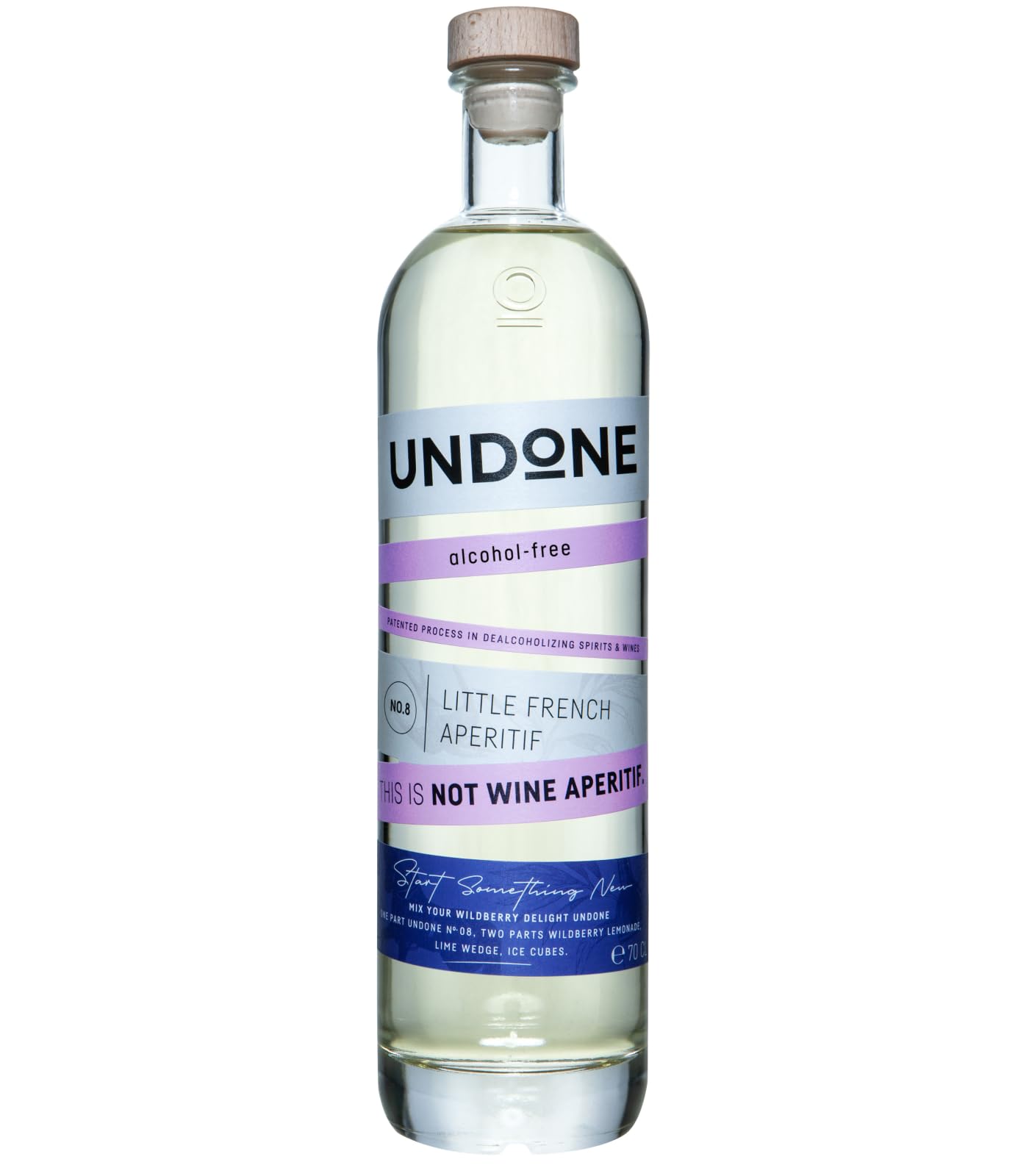UNDONE Little French Aperitif - Not Wine Aperitif · 700ml · Alkoholfreier Aperitivo mit authentischem Geschmack · Natürliche Inhaltsstoffe · <0,3% Alkohol