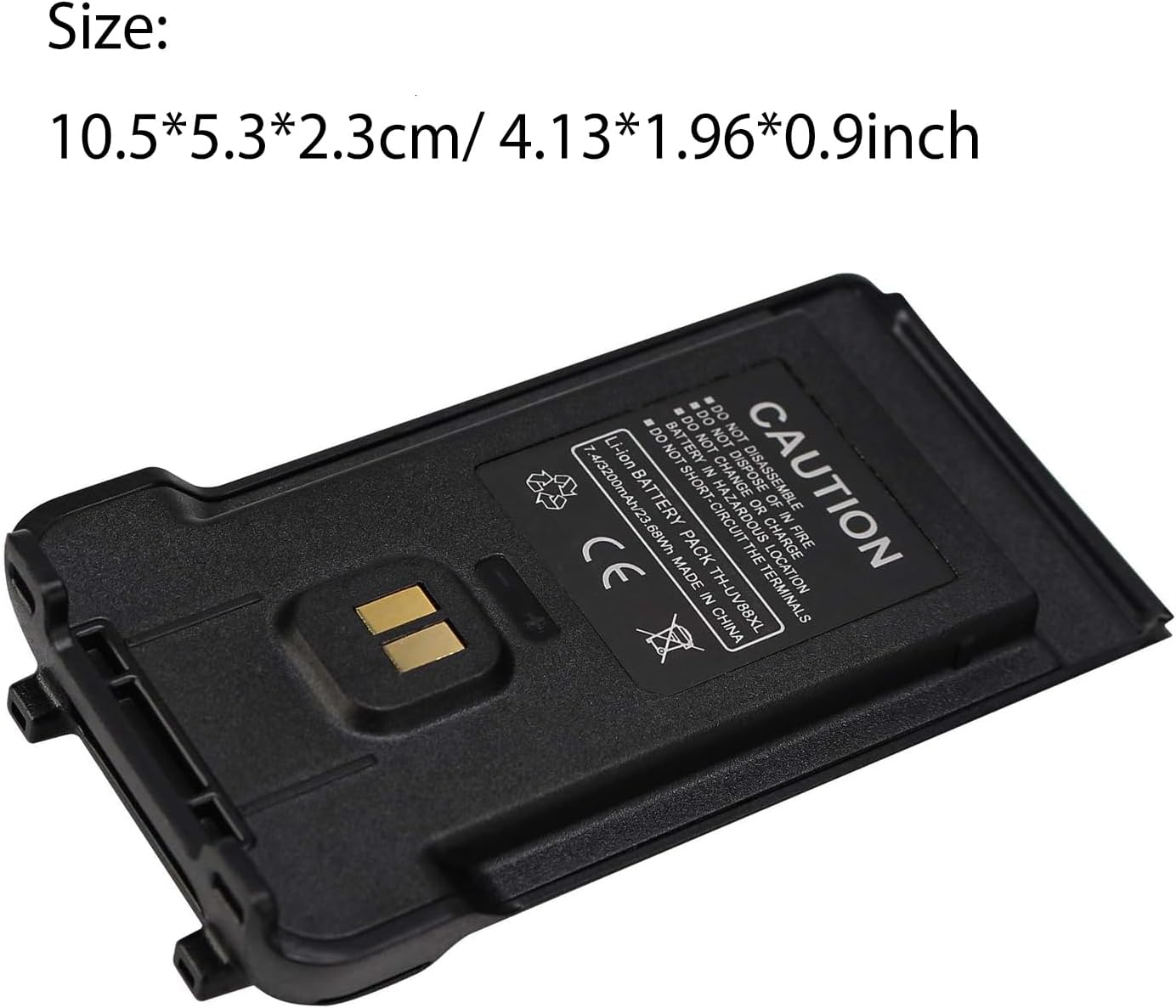 Retevis RT85 Walkie Talkie Battery 3200 mAh,Compatible with TYT TH-UV888 UV88 RT85 GM-15 Pro TD-H5 Two Way Radios,7.4V Rechargeable Replacement Li-ion Battery(2 Pack) - Image 3