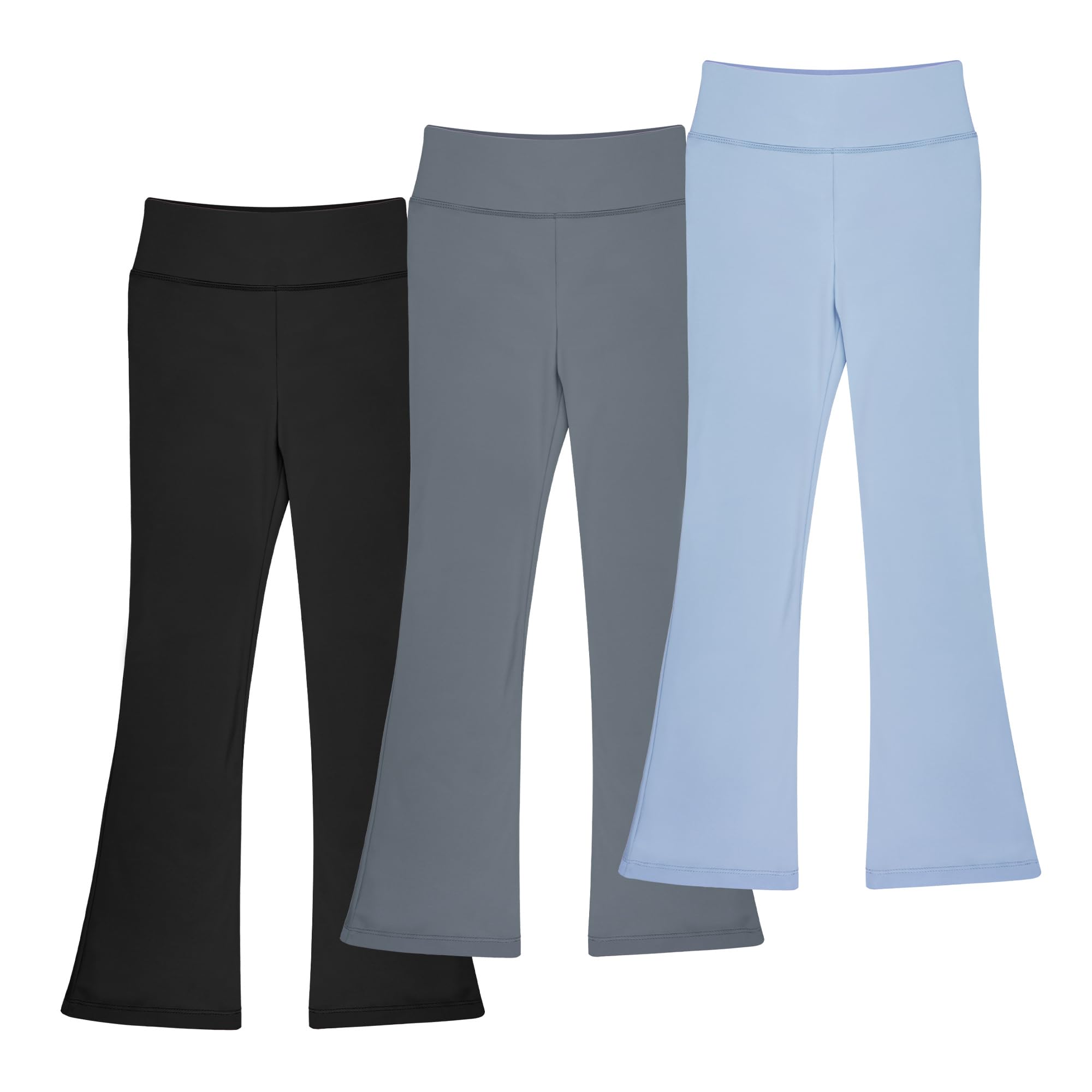 BIG ELEPHANT Schlagleggings für Mädchen, Bootcut-Yogahose für Kinder, Schlaghose mit hoher Taille für Tanztraining