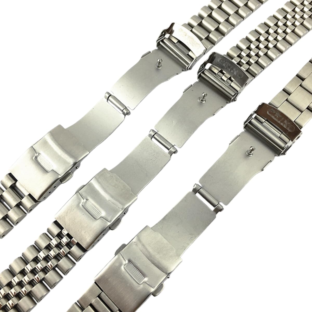 Correa Reloj Acero Inoxidable Extremo Curvo, 18mm 20mm 22mm Banda Metal, Brazalete Macizo para Seiko SKX007
