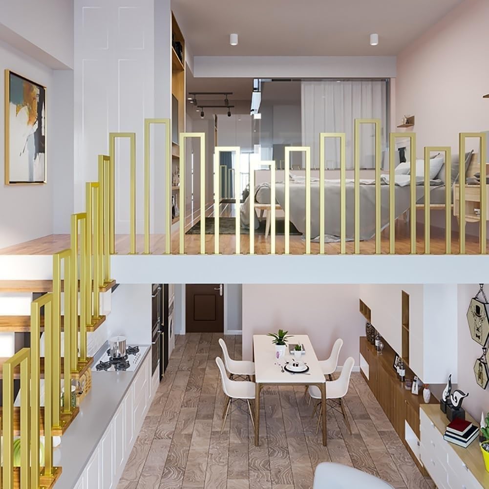 Treppenschutzgitter aus Aluminium, M-Form für Treppen- und Treppenumbauungen, 2 Stück (35 cm), Treppenschutzgeländer für verbesserten Schutz zu Hause
