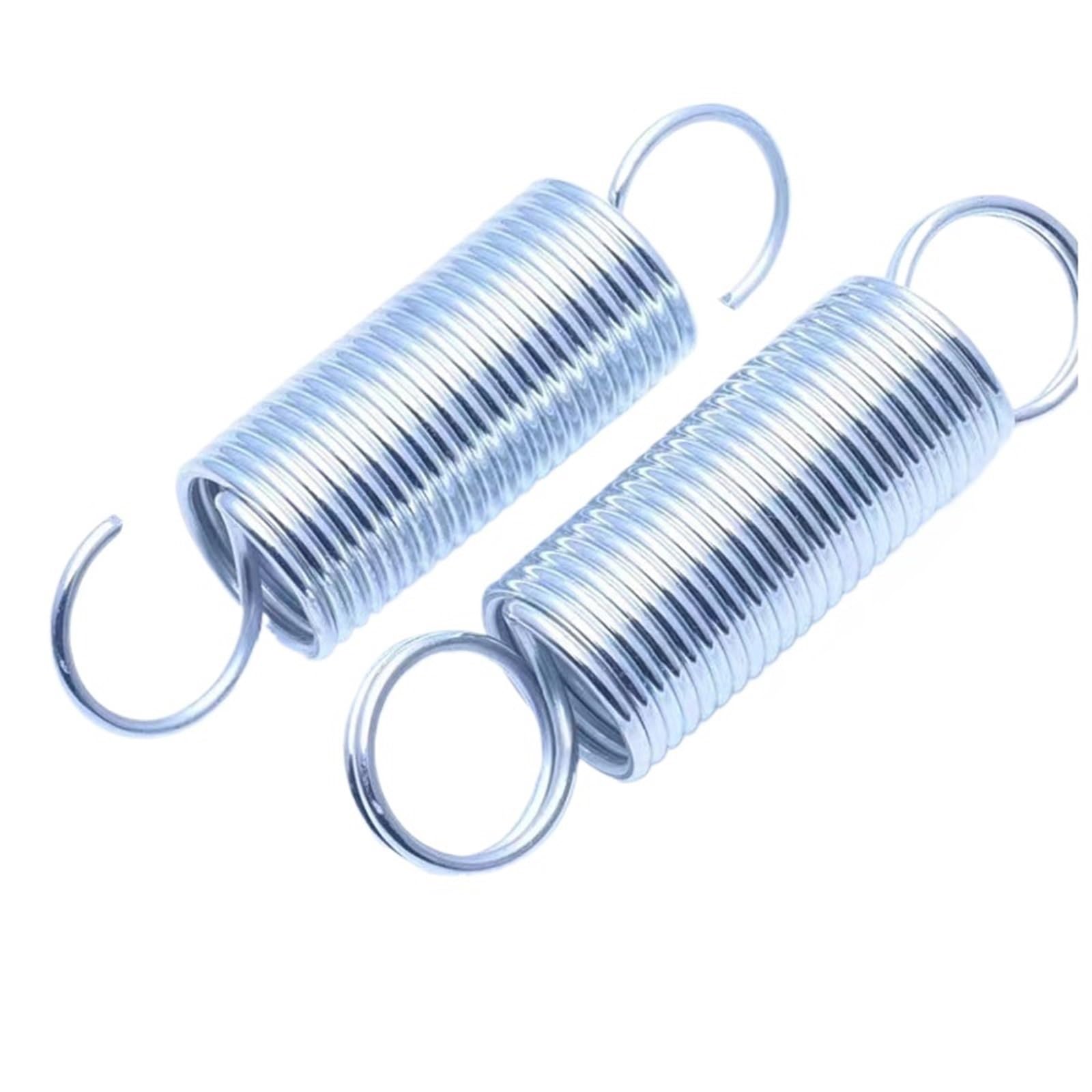 YXBLOV Galvanized Tension Spring Expansion Spring S Hook and O Ring Double Loop WD:1.8mm(280mm(1pcs),18MM_1.8MM(HOOK))