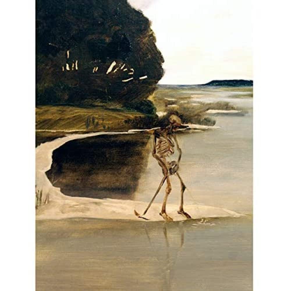 Artery8 Klinger Death By The Water Painting Unframed Wall Art Print Poster Home Decor Premium