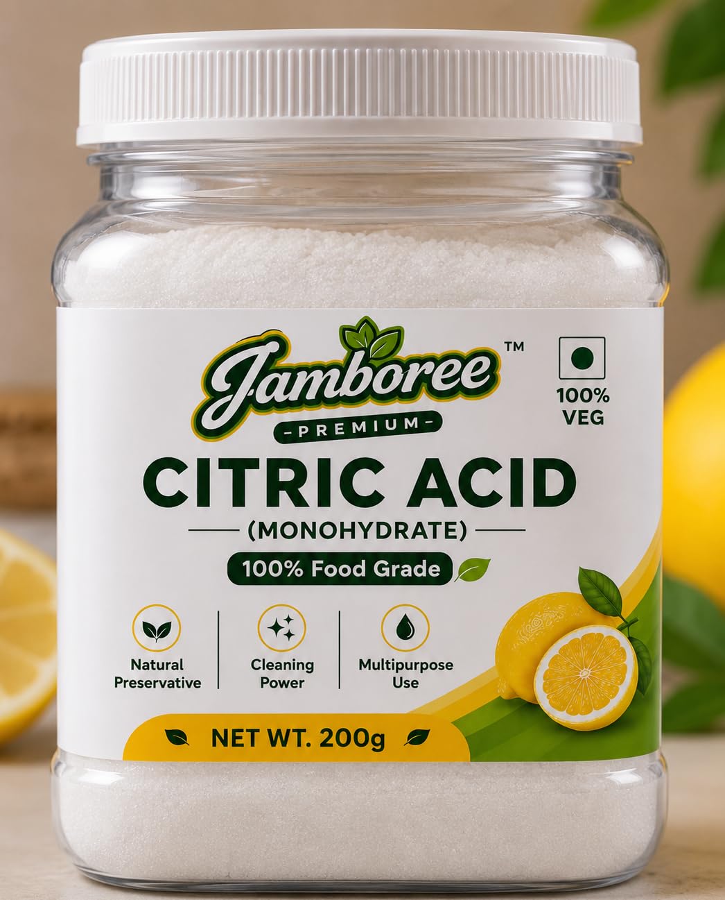 Jamboree Premium Citric Acid Monohydrate, 100% Food Grade, Powder, Natural Preservative 200g-image-27