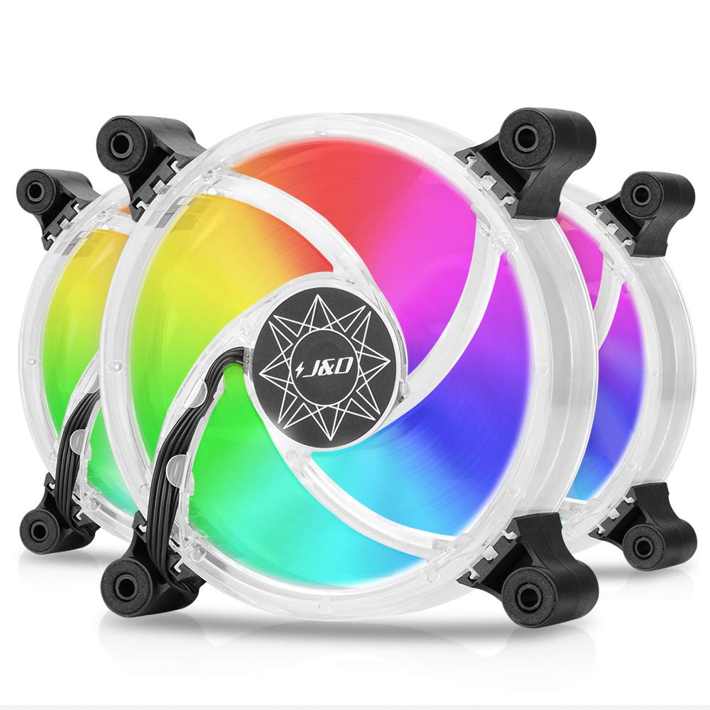 Buy J&D PC ARGB Fan (3 Pack), Transparent Sleeve Bearing 5V 3Pin Silent