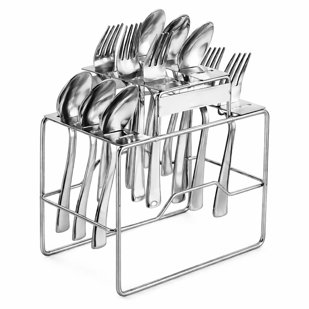 Stainless Steel Spoon Stand - Organize Your Cutlery -9