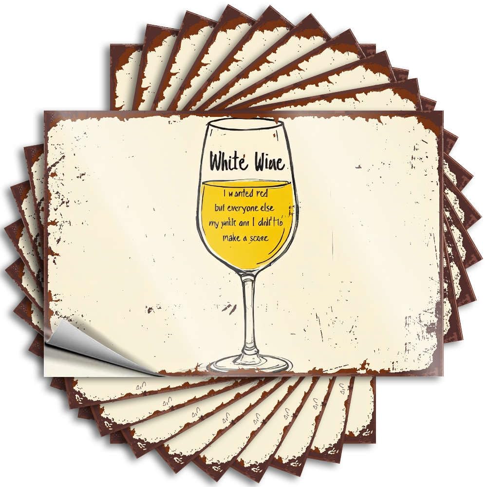 Quote Core Music Hard White Wine: I Wanted Red, But Everyone Else My White and I Didn't Fit in. - No Residue Decals for Teen(8X12CM)