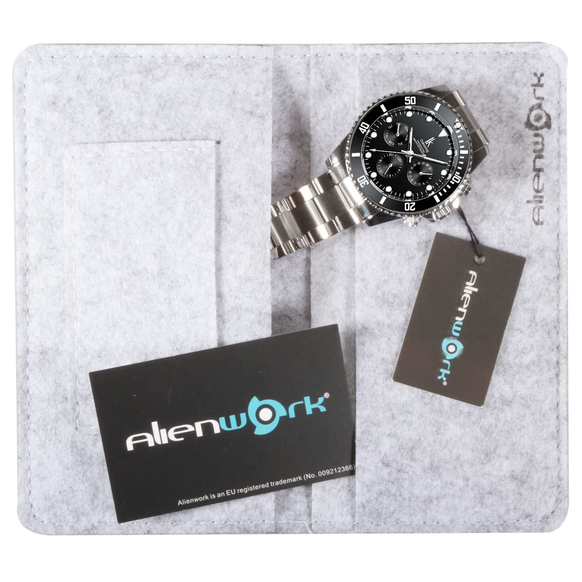 Alienwork IK Orologio Automatico Uomo Donna Classico Cinturino in Metallo