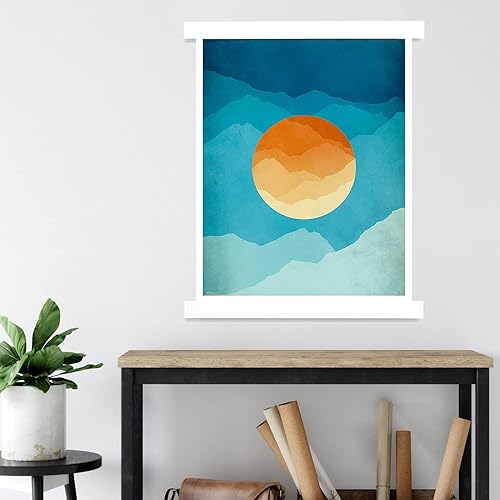 Miniatura 8 de Sistema para colgar imágenes, marco de obras de arte para niños, barra magnética de 28 pulgadas (juego de 2) color blanco