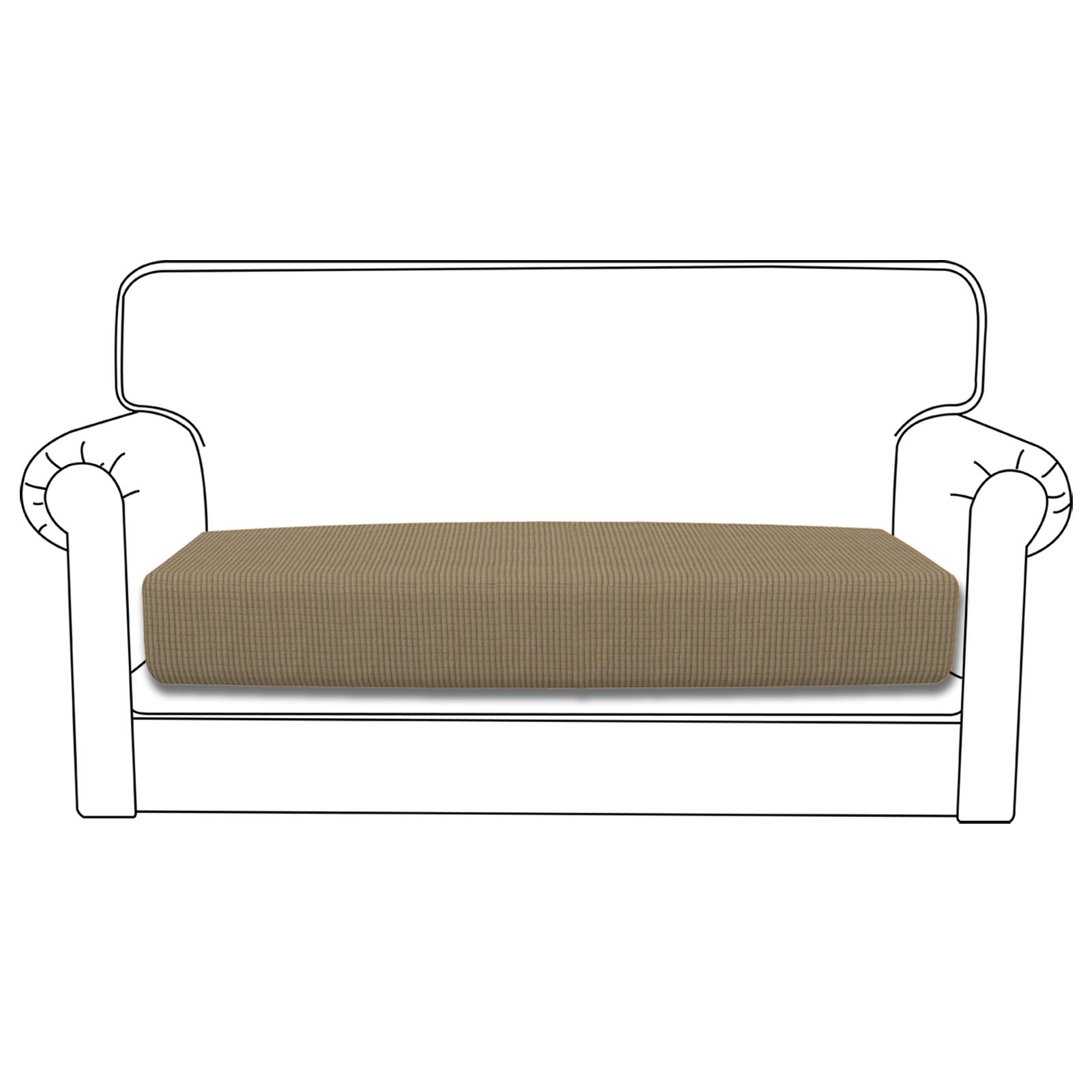 Easy-Going Stretch 1 Piece Loveseat Couch Cushion Cover for Sofa