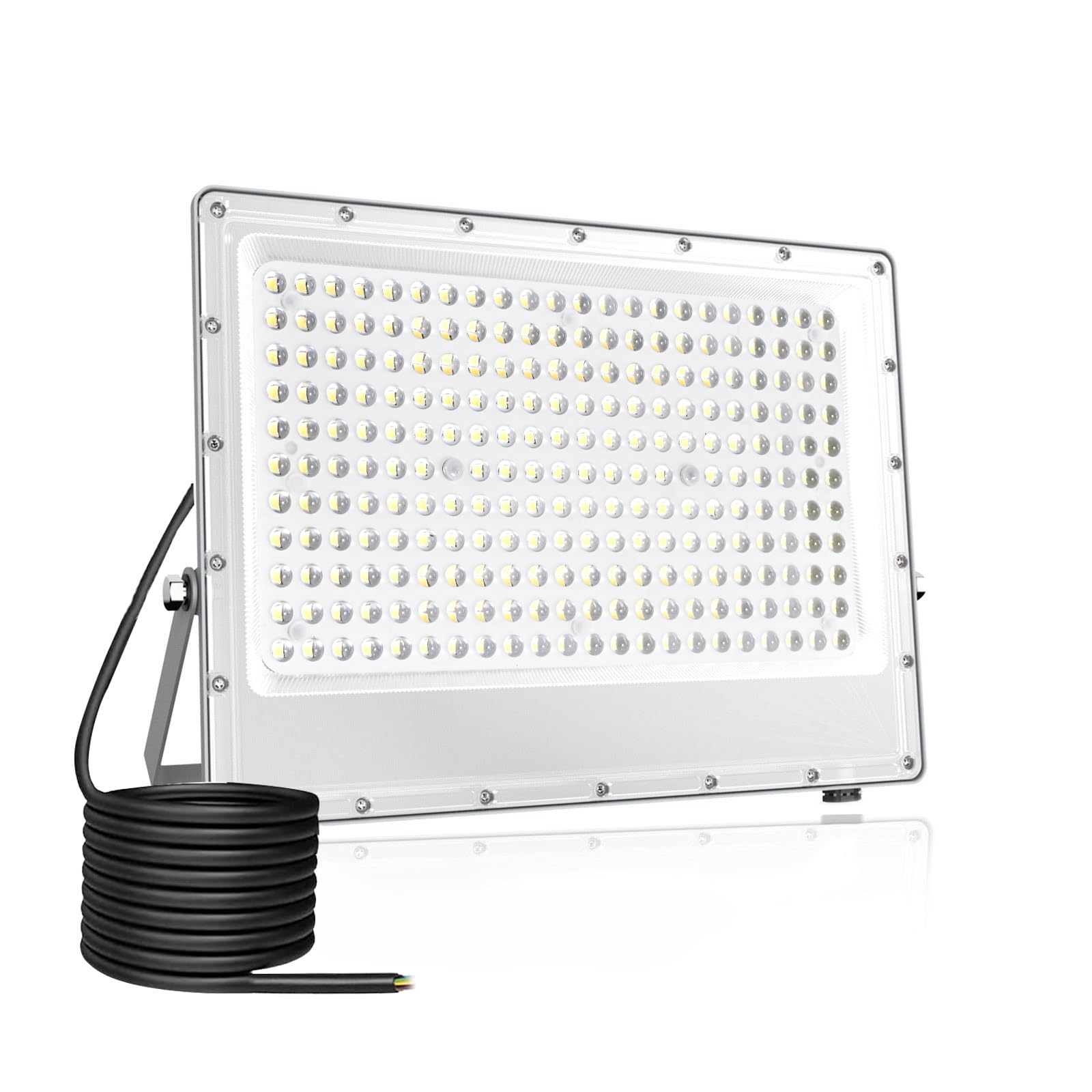 Zewnętrzny Reflektor LED 200W,Fosingut 20000LM LED Floodlights, IP65 Wodoodporny Zimna biel Zewnętrznydioda LED, Super Jasny 6500K 290 LED Oświetlenie Robocze Lampa ścienna do Garażu, Ogrodu, Patio