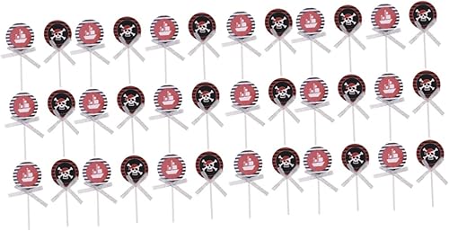 Abaodam 40 piezas de regalos de fiesta pirata cumpleaños cupcakes toppers muffins cake cóctel picks Cake Adornment Postre Decoración Postre Picks