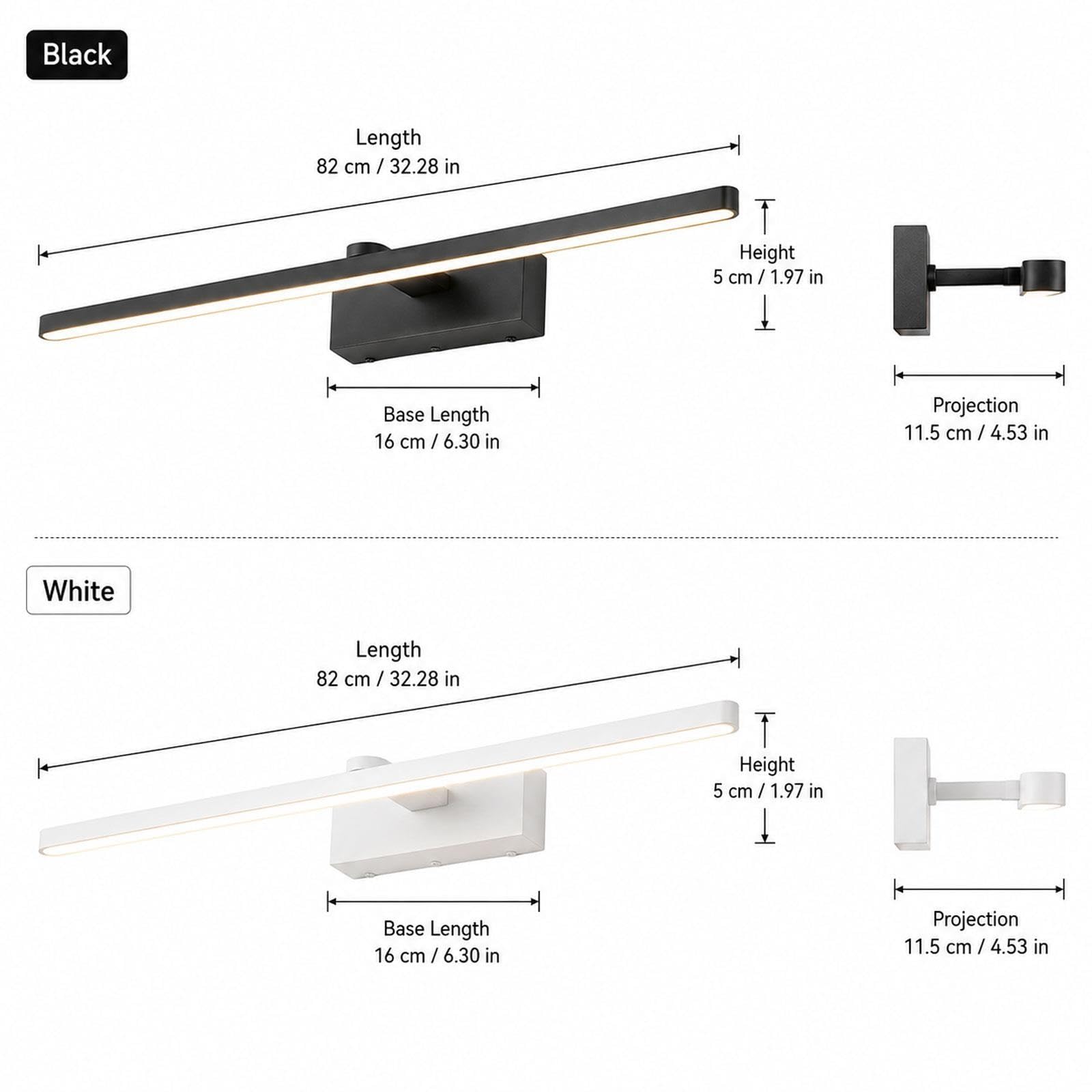 Lampa LED do Lustra 32,28 Cali, 16W Długa Lampa Łazienkowa do Lustra