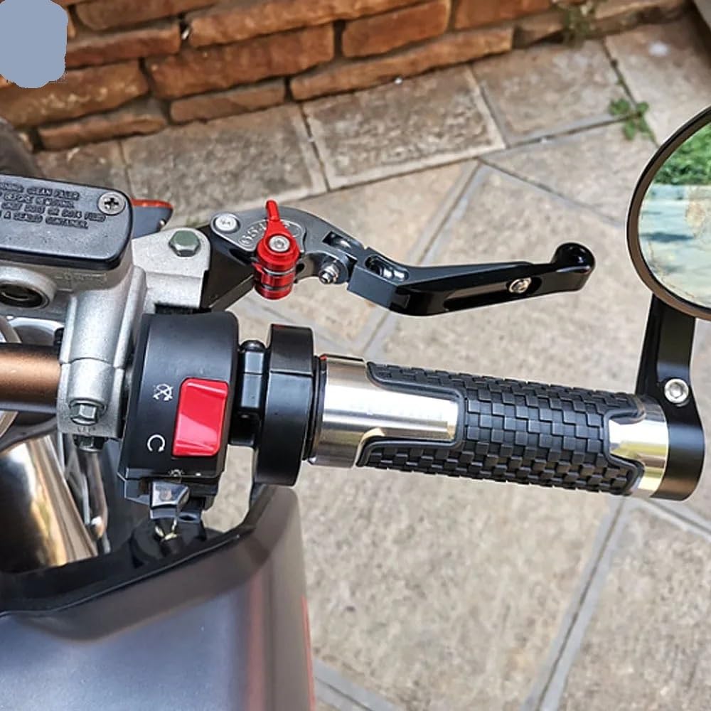 WhyatT Maneta de freno embrague paraYA & MAHA FZ-07 MT-07 MT07 MT 07 FZ 07 FZ07 2014-2023 Motocicleta CNC Maneta de freno embrague extensible plegable ajustable, Large