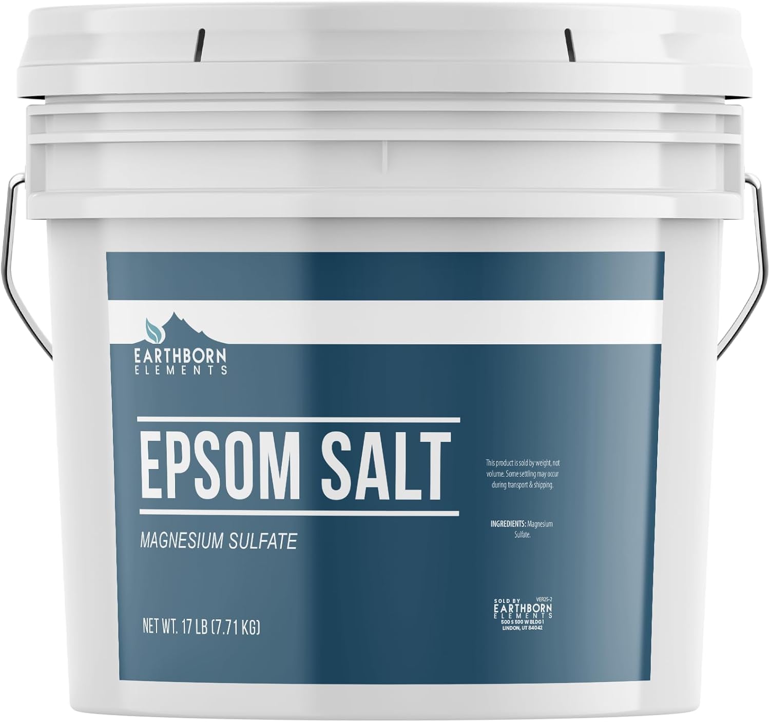 Earthborn Elements Epsom Salt 2 Gallon Bucket, Magnesium Sulfate, Soaking Solution