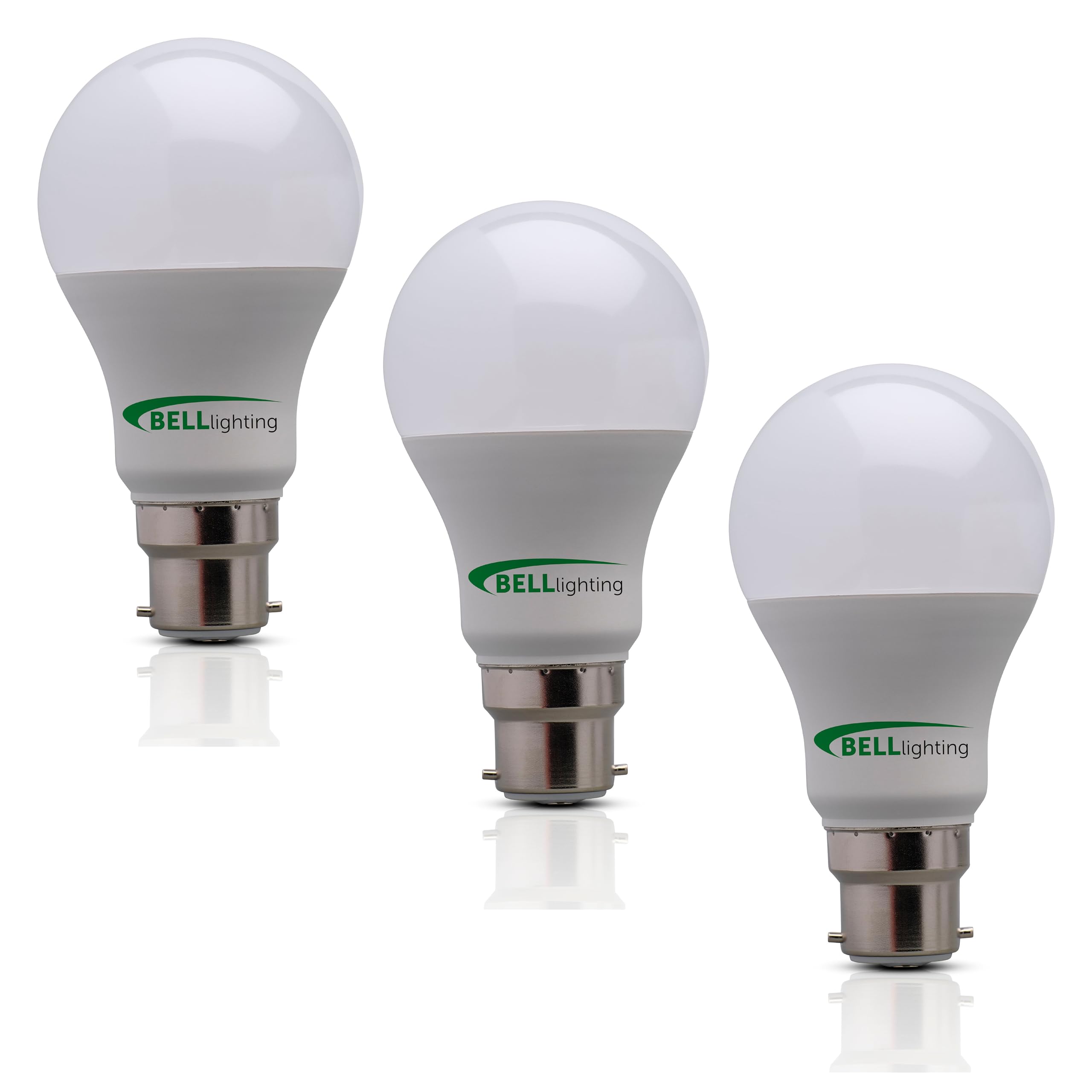 BellLighting GLS Bayonet B22 8.1w Light Bulb, 180° Beam Angle B22 LED Bulbs Warm White 2700K, 220-240V Energy Saver Bulb, 810lm, Non-Dimmable, 3-Pack