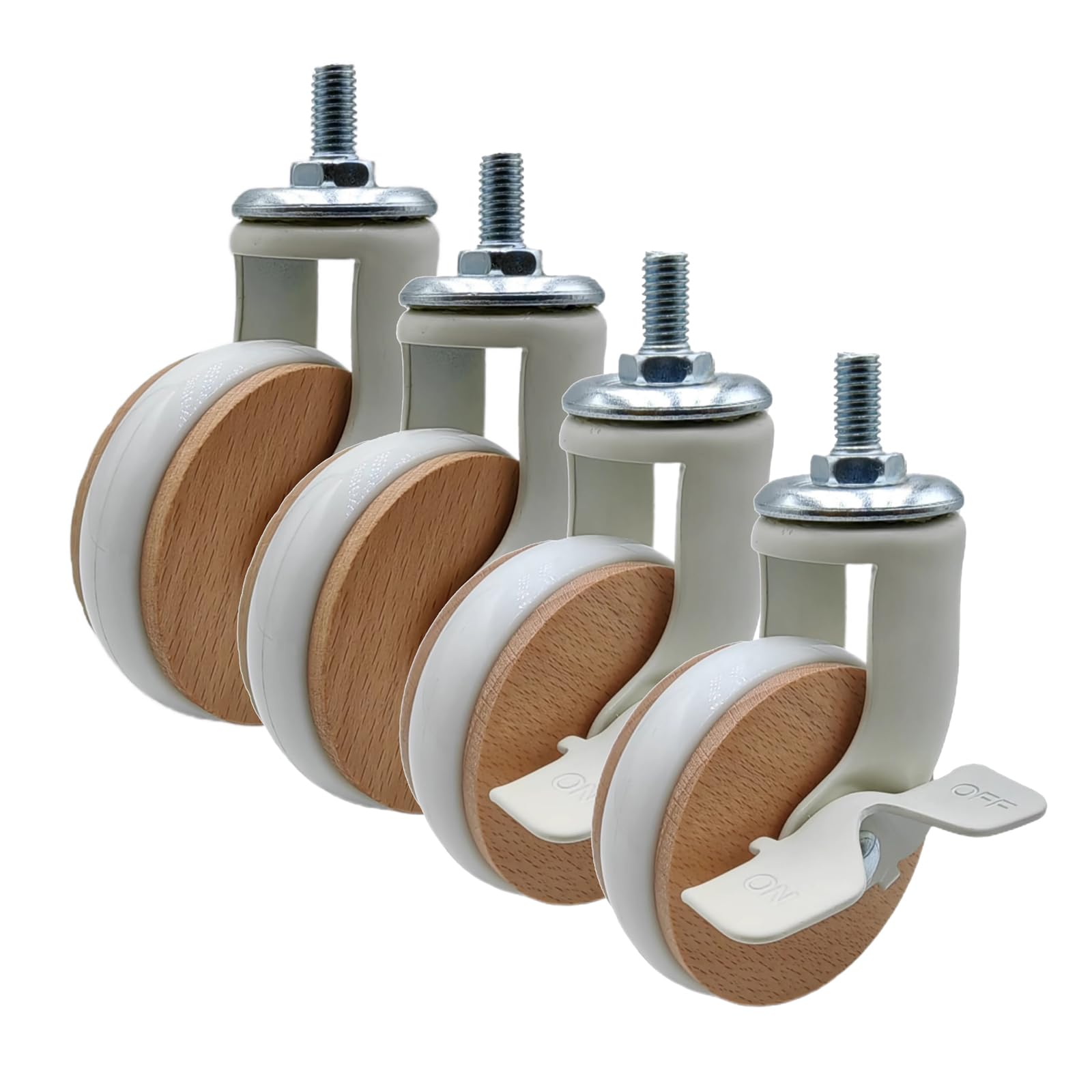Moderne Lenkrolle Design-Möbelrolle Chrom glänzend Plattenmontage Möb, 9,35