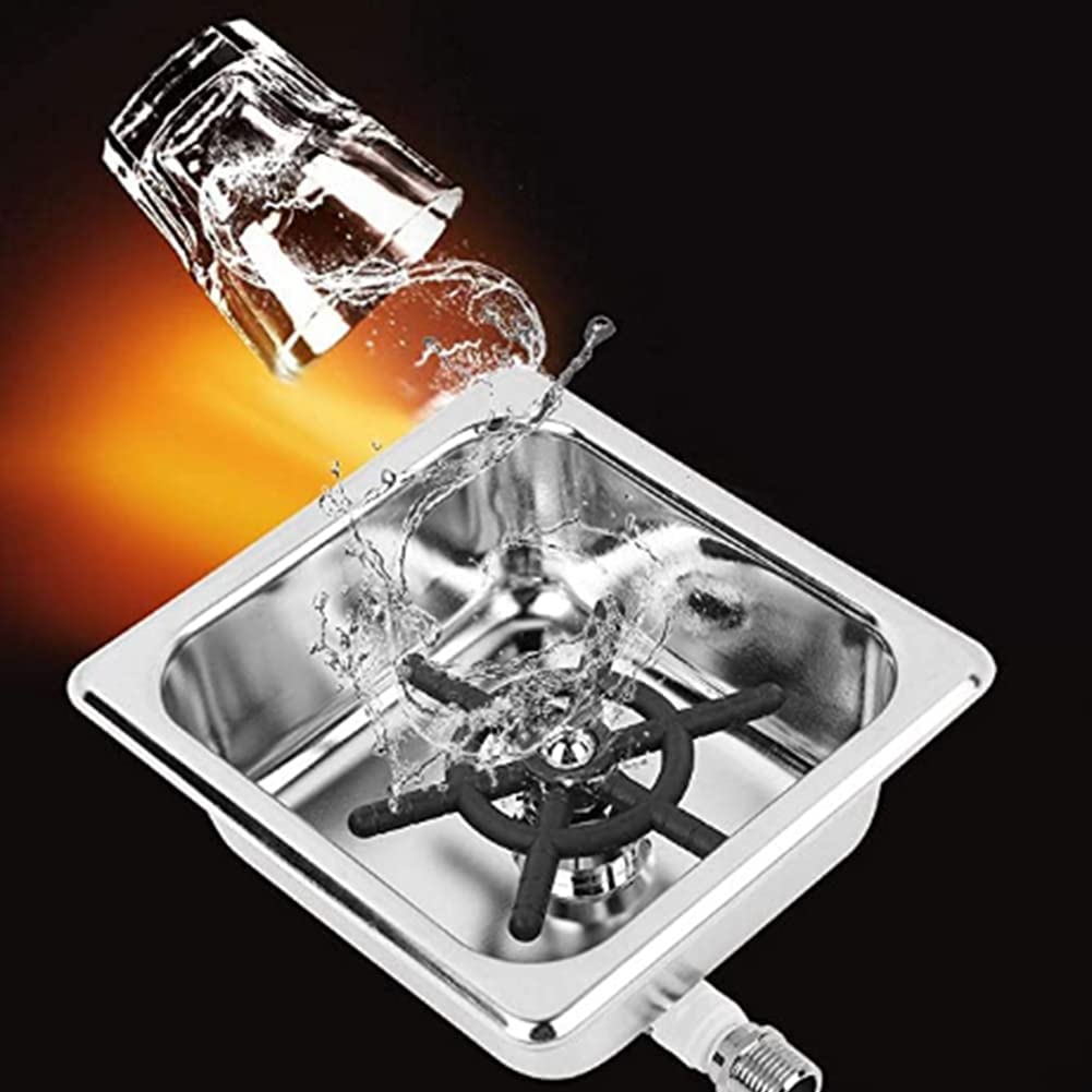 Zerodis Rince-Verre en Acier Inoxydable G1/2 Nettoyeur de rondelle de Tasse Automatique Nettoyeur de Verre de Nettoyage à Haute Pression pour Bar Pub Restaurant Hôtel Café Lait Thé Tasse(S)