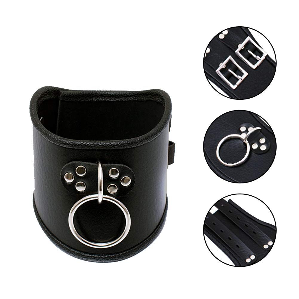 SXOVO Fetish Collar Ajustable SM Bondage Collares, corsé de cuello bloqueable con junta tórica y cadena