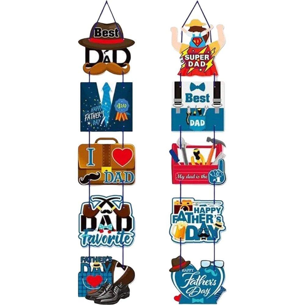 Hrippy As Shown Father's Day Door Banner Decoration Porch Backdrop Banner Backdrop Cartoon Patterns Signs For Decorations
