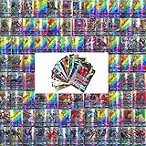 【 PERFEKT FÜR JEDEN SPIELER】 100 seltene Vstar Vmax Karten, TCG Deck Box Sortierte seltene Vstar Karten für Kinder (einschließlich 9 Vstar + 64 V max + 27 V – keine Duplikate) 100 Vstar Vmax Karten um ein neues Deck zu bauen oder zurück ins Spiel zu bekommen, aber nicht zum Sammeln geeignet.