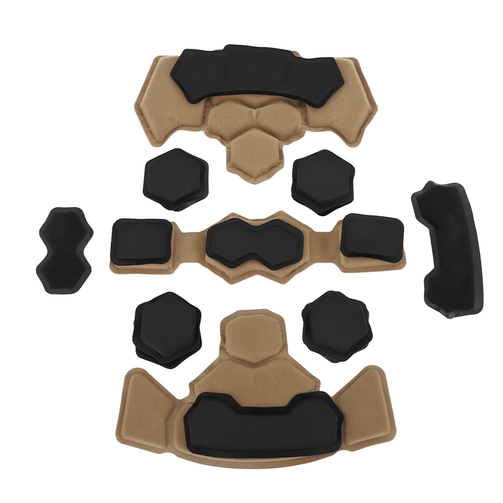 DAUZ Helmet Padding Kit, Universal Waterproof Soft Double Layer Helmet Inner Padding with Hook and for Bike (Desert Color)