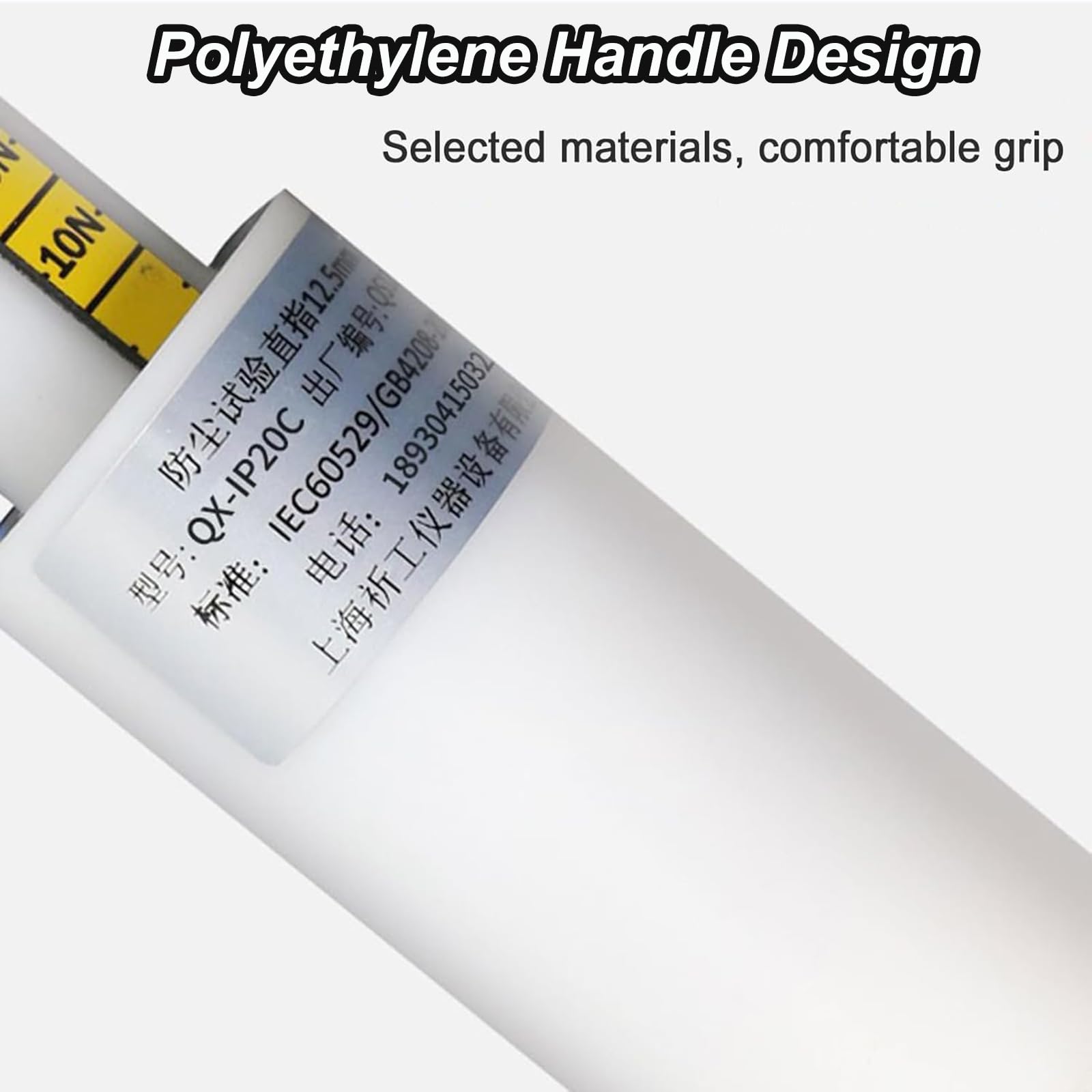 Sonda de prueba de seguridad eléctrica con esfera de acero inoxidable de 12,5 mm, mango de fuerza 50N, diámetro de 4 mm para pruebas industriales