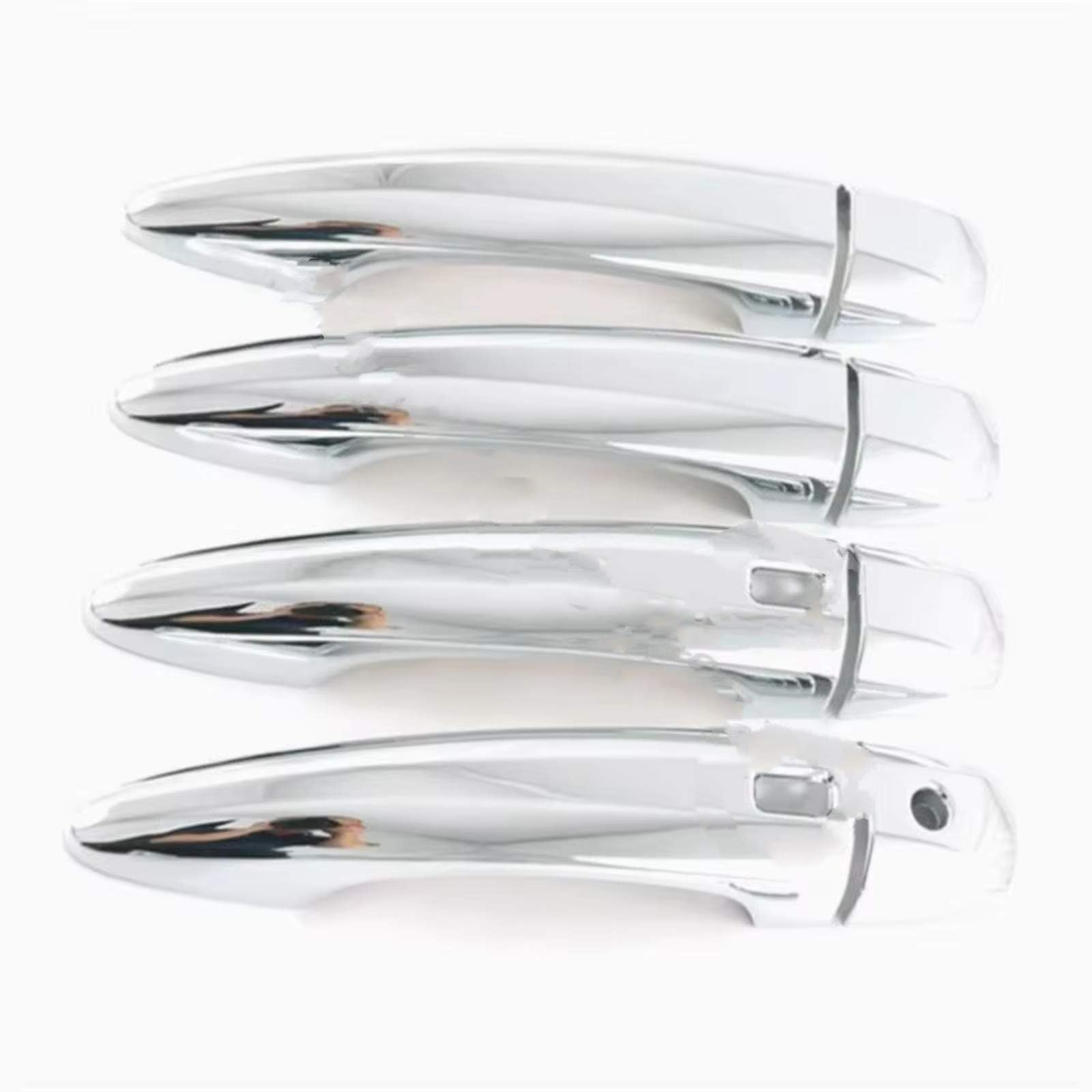 JJRFVBGT Door Handle Trim Compatible with Nissan for Qashqai J12 2023 2024 2025 ABS Trim Chrome Accessories Bowl Car Exterior Door Handle Housing