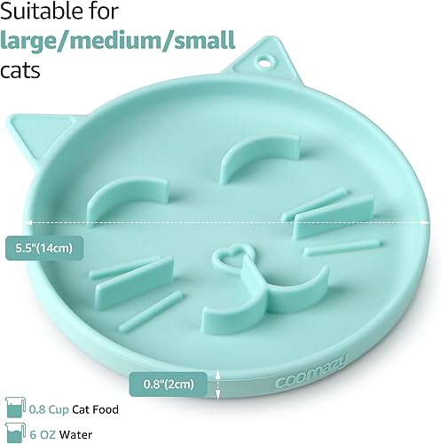 Miniatura 3 de Coomazy Cuencos para perros de alimentación lenta especialmente diseñados para perros de raza pequeña, bulldogs franceses, beagle, perro salchicha,