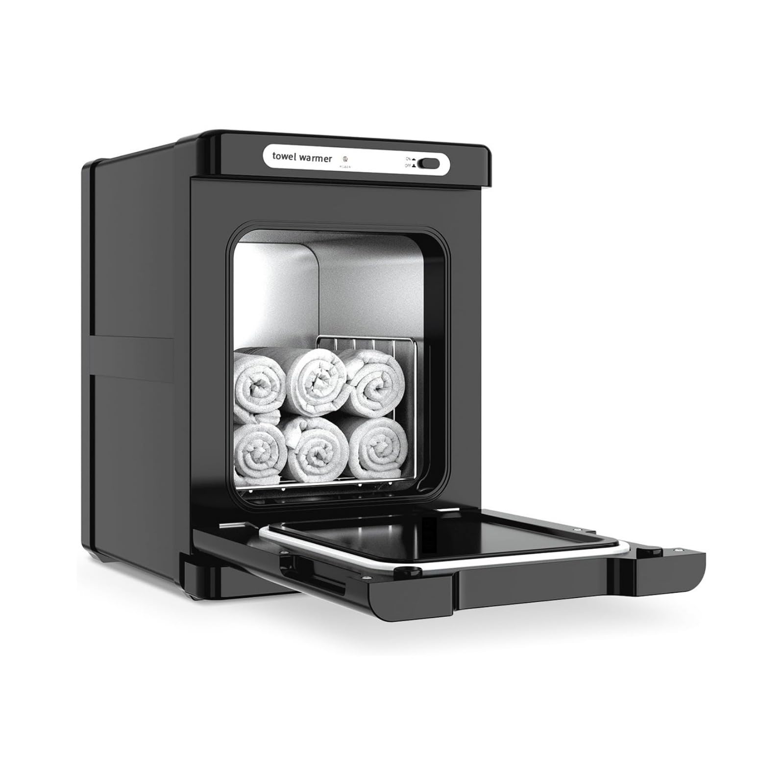 NGTFDCP Towel Warmer, Hot Towel Warmer Cabinet With UV Light For Spa Salon Barber Steam Heating Box,for Bathrobes Blankets(Black)