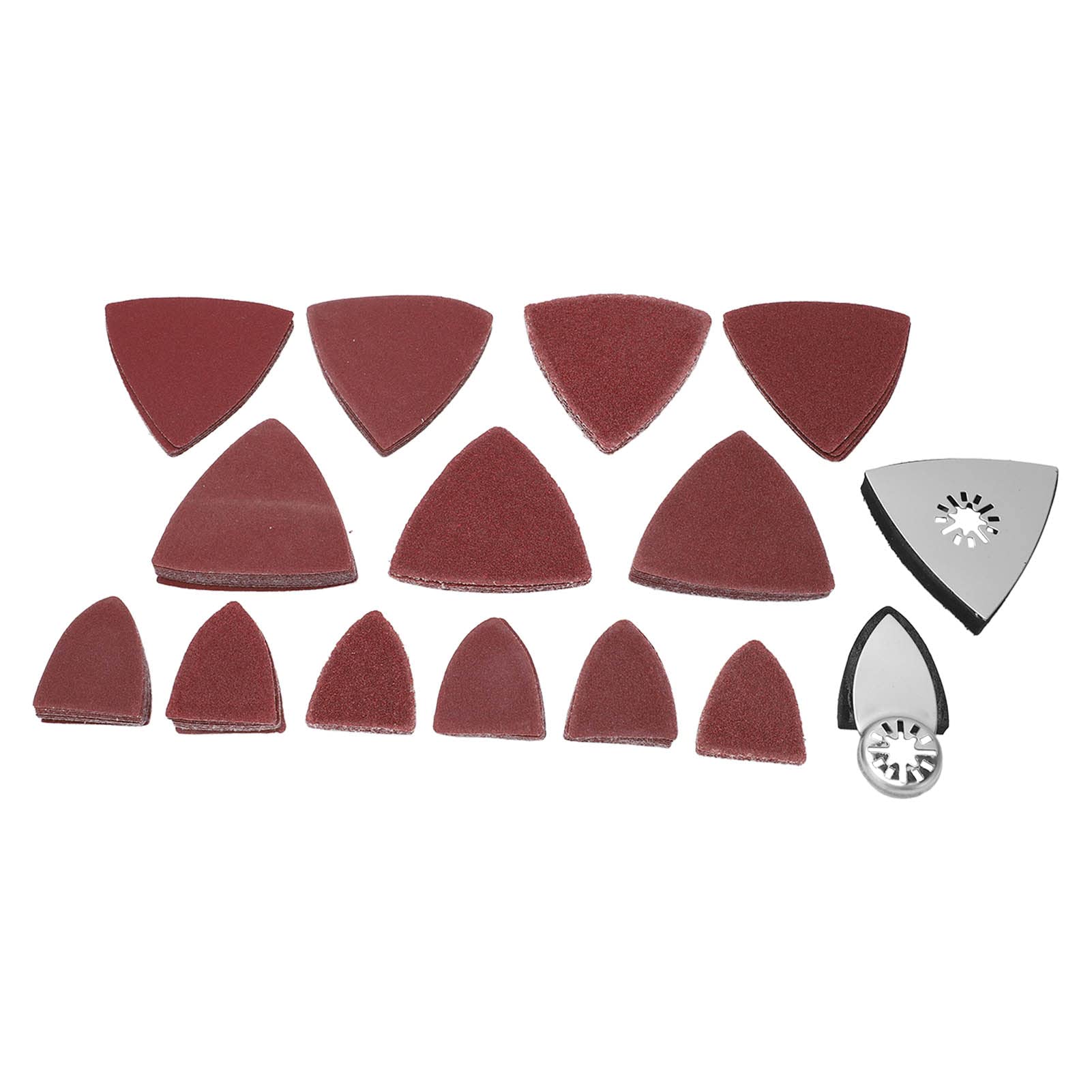 Oscillating Tool Sanding Pad Kit with Triangular and Finger Accessories, 60 240 Grit Sandpapers, Compatible with Multiple Oscillating Tools, Ideal for Various Sanding Needs,