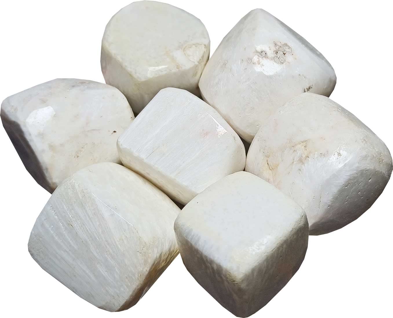 Aldomin� Natural Energized Scolecite Healing Crystal Chakra Balancing Vastu Tumble Stone (10 To 20 Gram Pack Of 1 Pieces)