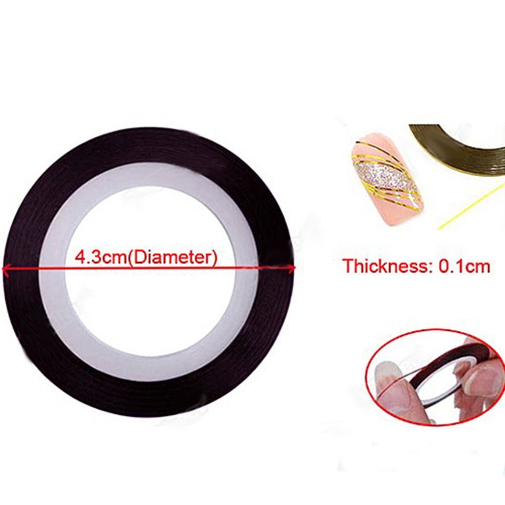 10 Couleurs mélangées Nail Art fine Line Striping Tape Autocollant DIY Tips Décorations à ongles adhésif Striping Stickers