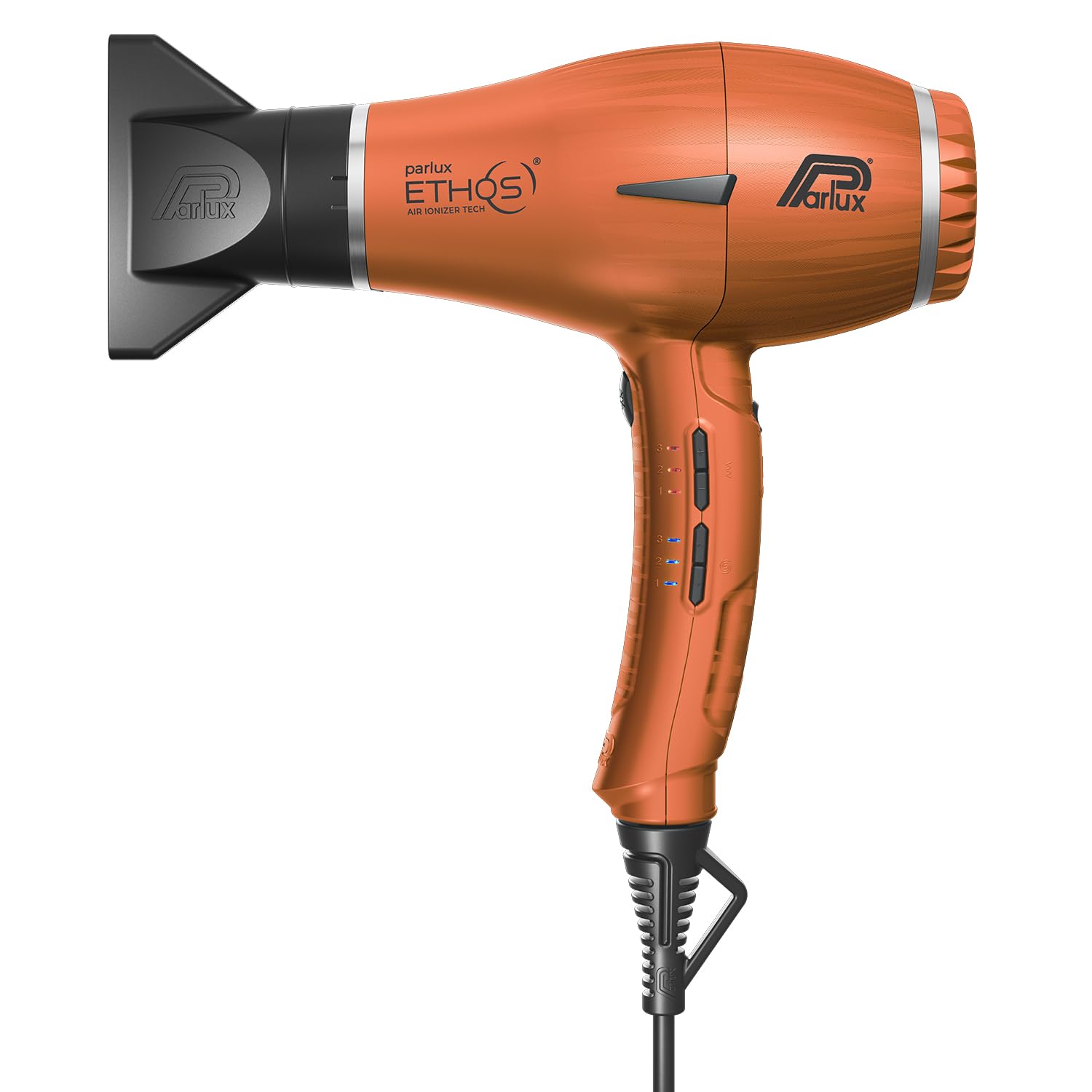Parlux Ethos® Asciugacapelli Digitale Professionale con Ioni negativi, 9 combinazioni di Velocità e Temperatura, Cavo girevole brevettato, Potente e Leggero, Made in Italy, Colore Rame