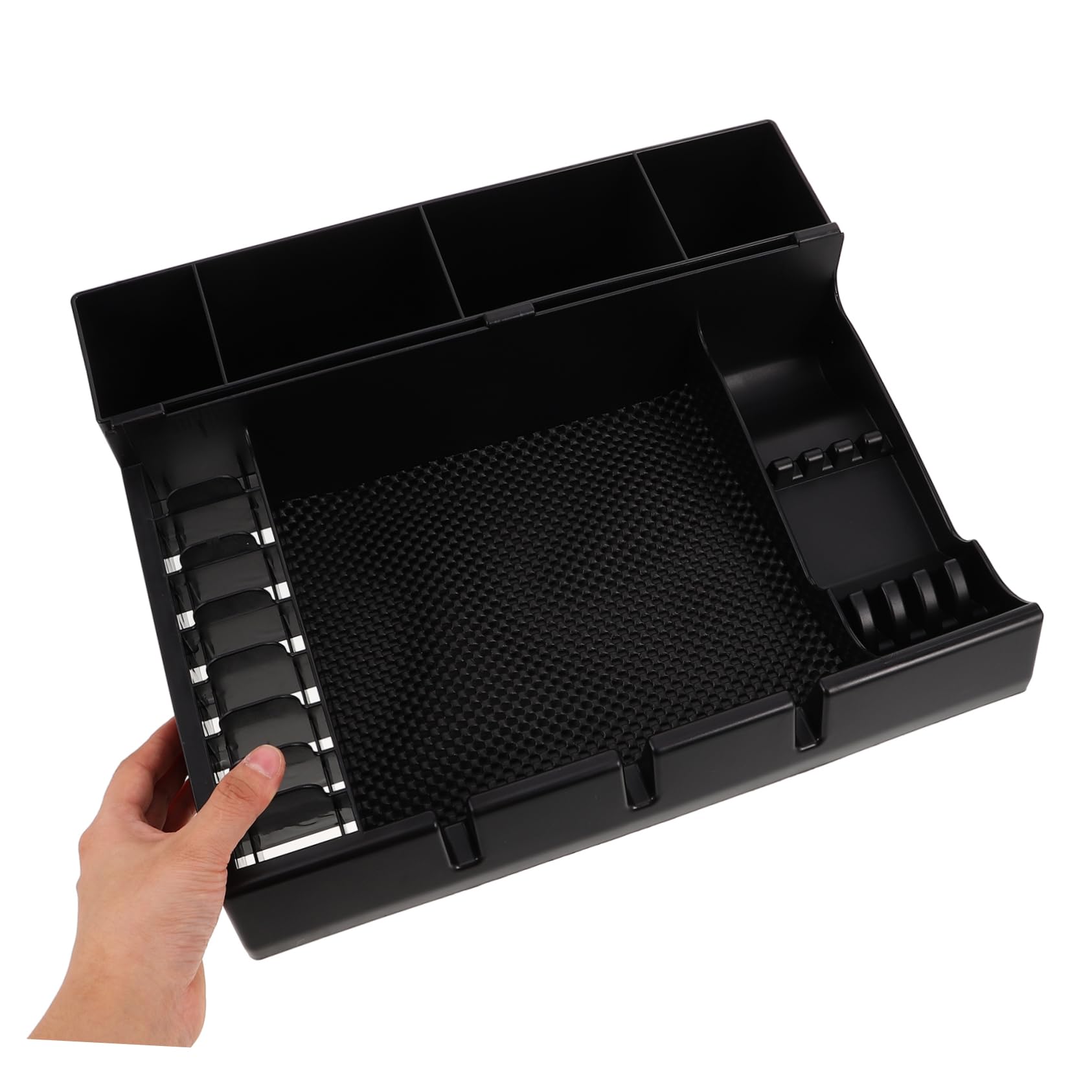 VALICLUD Organisateur Noir pour Tondeuse de Barbier en Abs Résistant, Plateau de Rangement Robuste et Anti-déformation pour Salon et Coiffure DIY