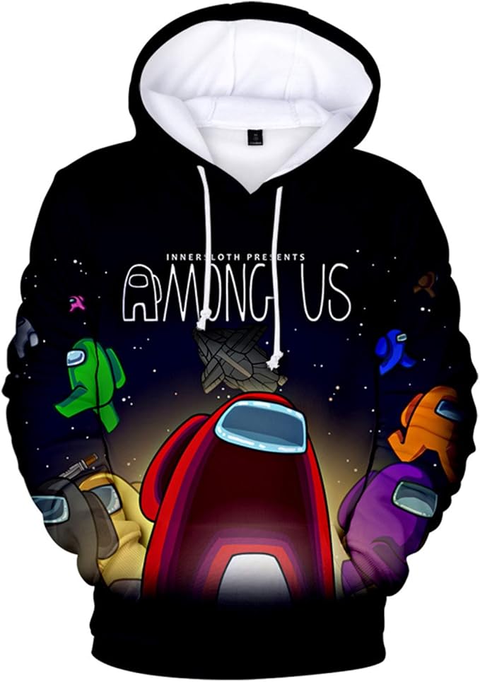 Wenzhi Among US Felpa con Cappuccio 3D Cappotto a Maniche Lunghe Giacca con  Stampa Giacca da Baseball Felpa con Cappuccio Unisex per Bambini Felpe  Sportive Spesse Tuta da Uomo: Amazon.it: Abbigliamento