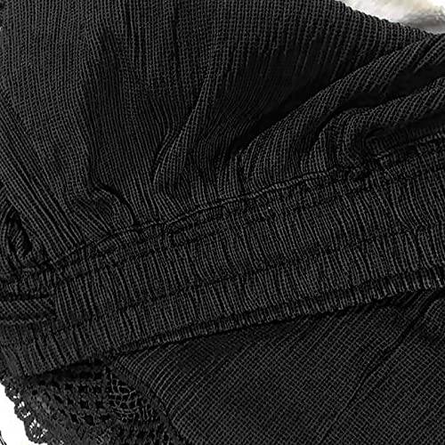 Women Lace Trim Flowy Running Shorts Solid Color Lightweight Quick Dry Elastic Waist For Casual Comfy Lounge Shorts #TOP4