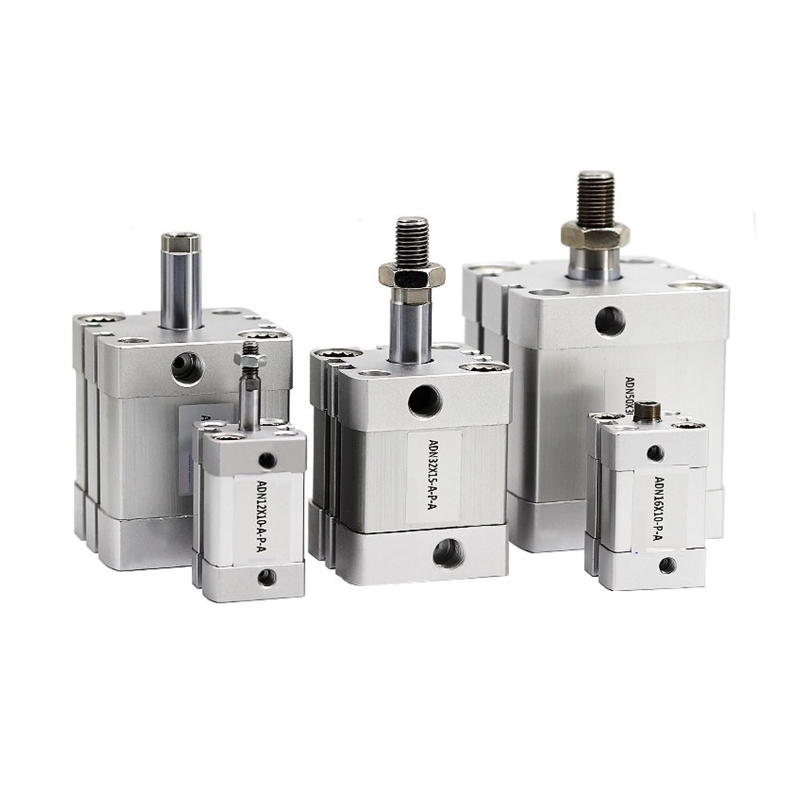 ADN100 Doppeltwirkender Pneumatikzylinder, 100 mm Bohrung, 0,7 MPa, Aluminium | Kompakter quadratischer Pneumatikzylinder mit Magnetkolben, doppelt wirkend, 100 mm Bohrung
