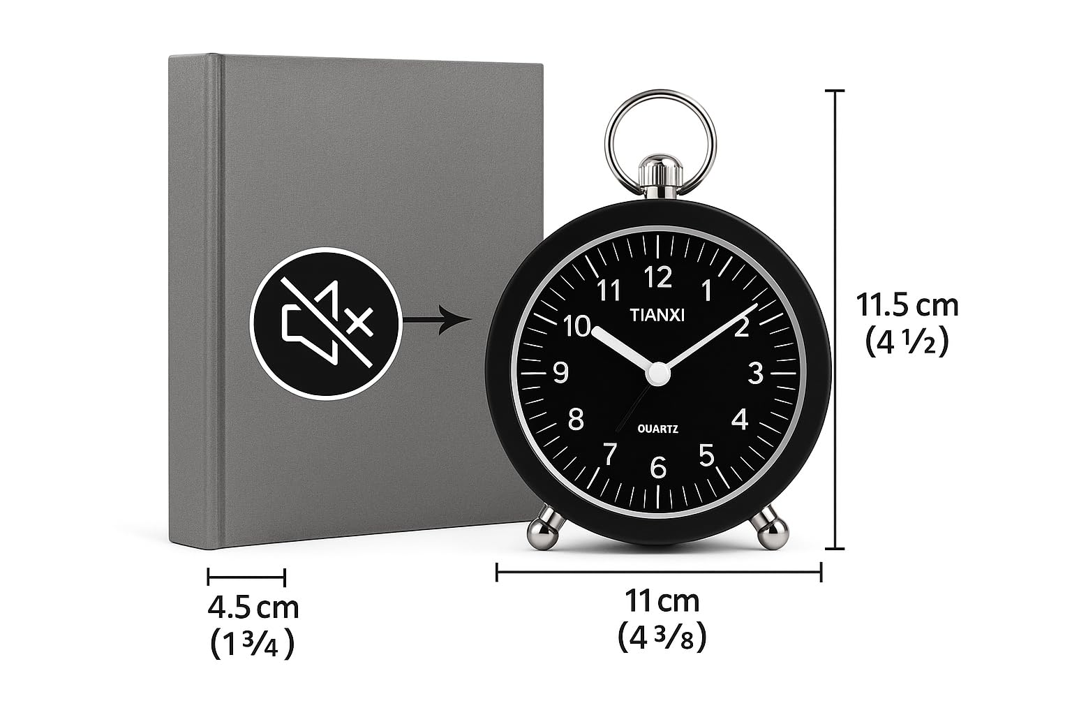 Analog Alarm Clock - Silent & Loud -6