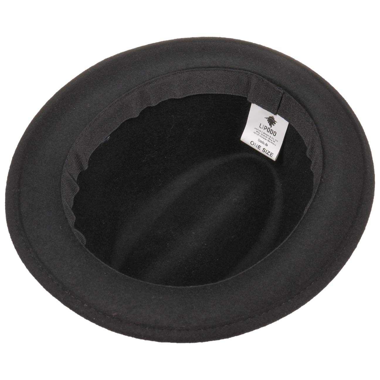 Lipodo Kids Wool Felt Trilby Hat Fedora (One Size - Black) - Image 3