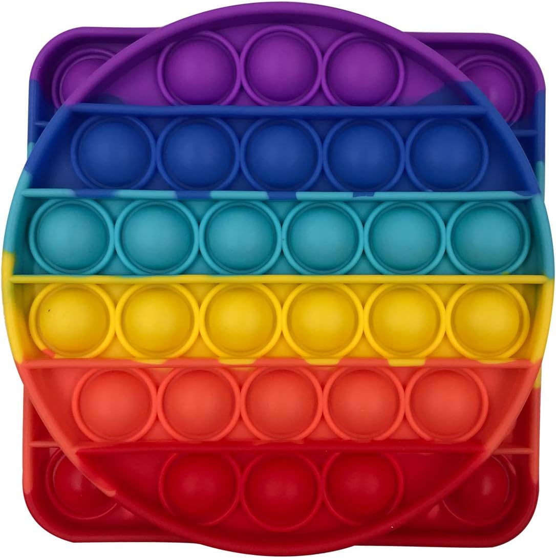 Fidget Push Poppers (8 Pack, Rainbow)