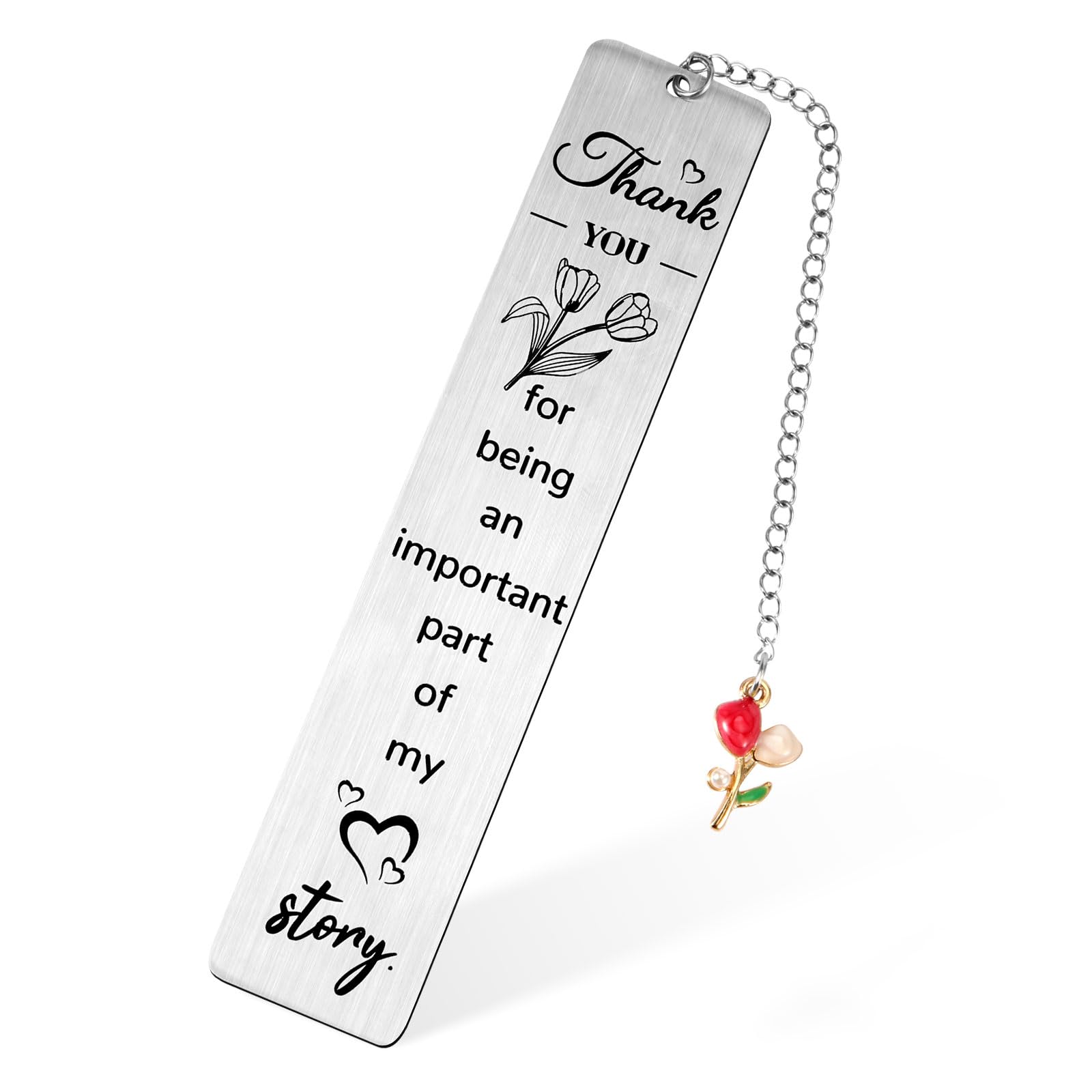Marcapáginas de Agradecimiento, Regalos de Apreciación del Maestro Marcador de Página de Libros para Profesores Instructores Cumpleaños Navidad Regreso a Clases Regalo con Colgante (Estilo B)