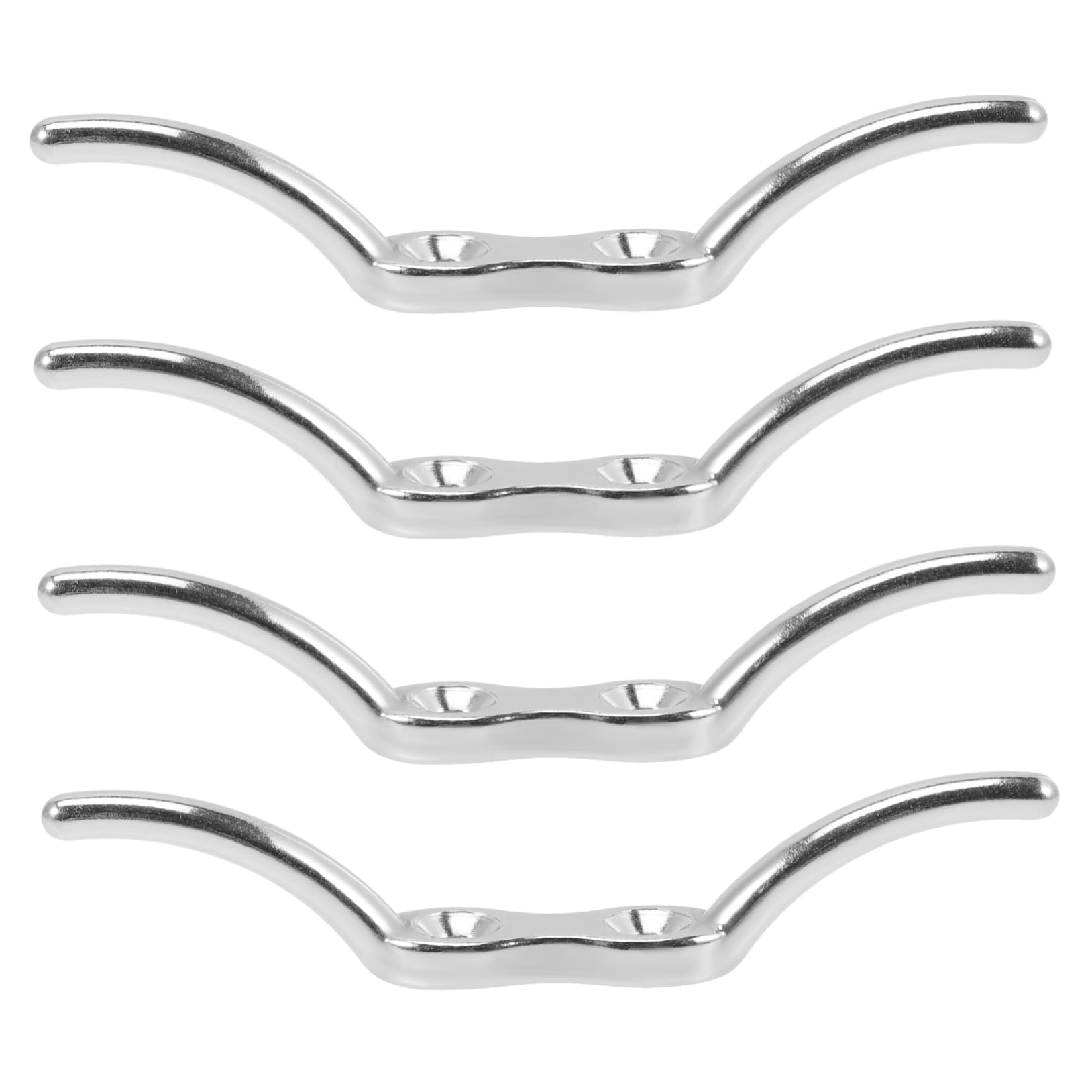 BESPORTBLE Flag Pole Parts 4pcs Boat Dock Cleats in 316 Stainless Steel for Marine Hardware