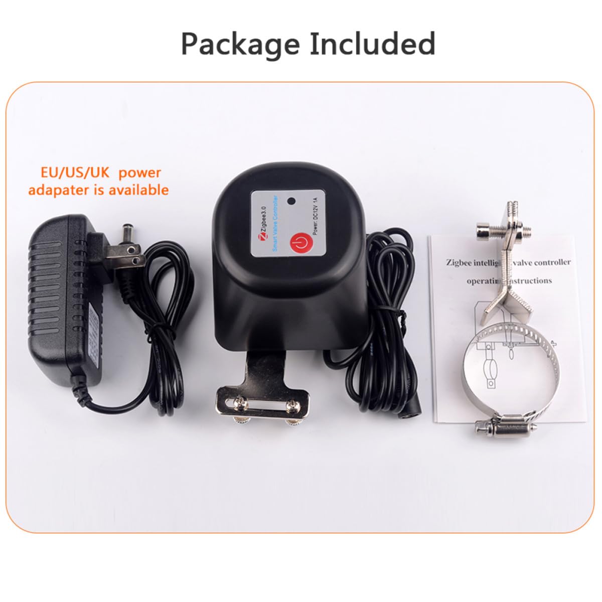 Valvola Intelligente Smart Water Valve Ac220 Nero Plastico Metallo | Controllo Gas Remoto, Temporizzazione Integrata, Apertura Automatica 5-10 Secondi, Distanza Esterna 10m