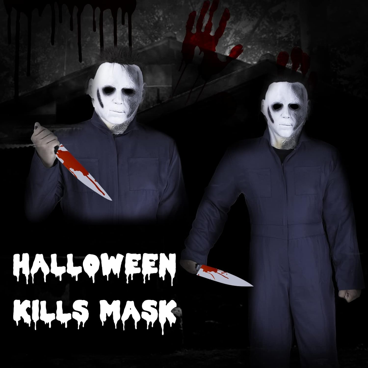 Miniatura 7 de Michael Myers MaskHalloween Kills Mask Original Michael Myers Mask Adult Latex Scary Face Masks For Carnival Costume Party