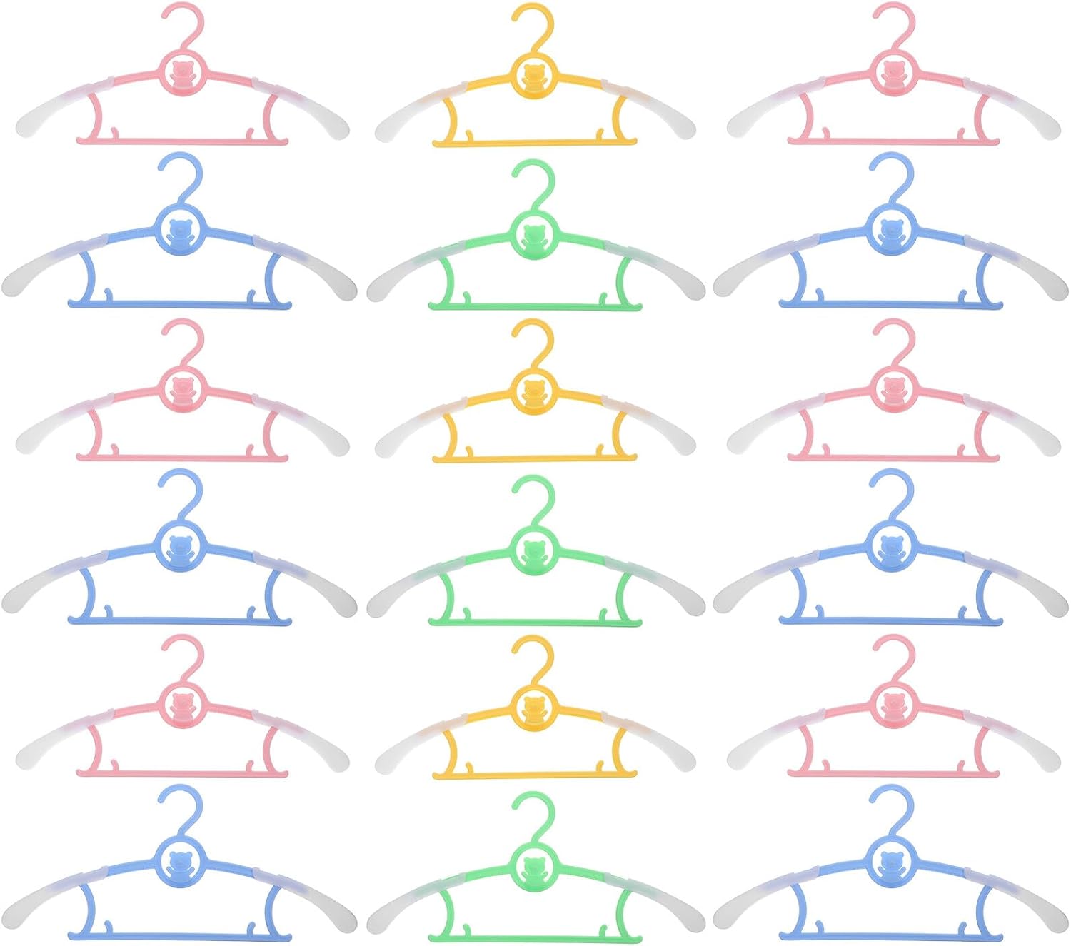 40pcs Plastic Hangers Adjustable Stretchable Clothes Organizer for Nursery Closet with Non-Slip Design, Coat and Pants Hangers for Boys