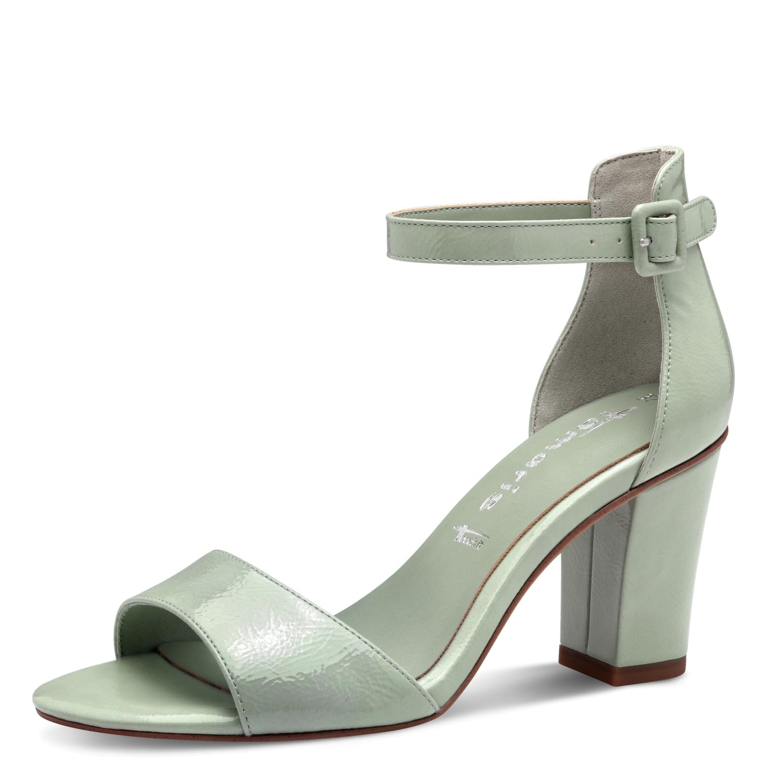 Tamaris Women's Vegan Elegant Sandals, Mint patent, 6.5 UK