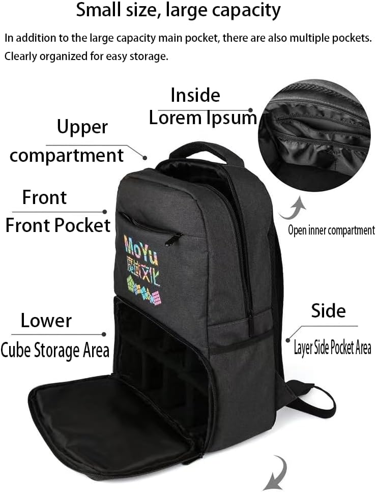 speed cube bag,puzzle 2x2 to 9x9 storage bag,portable handbag, convenient to carry speed cube for competition and learning.