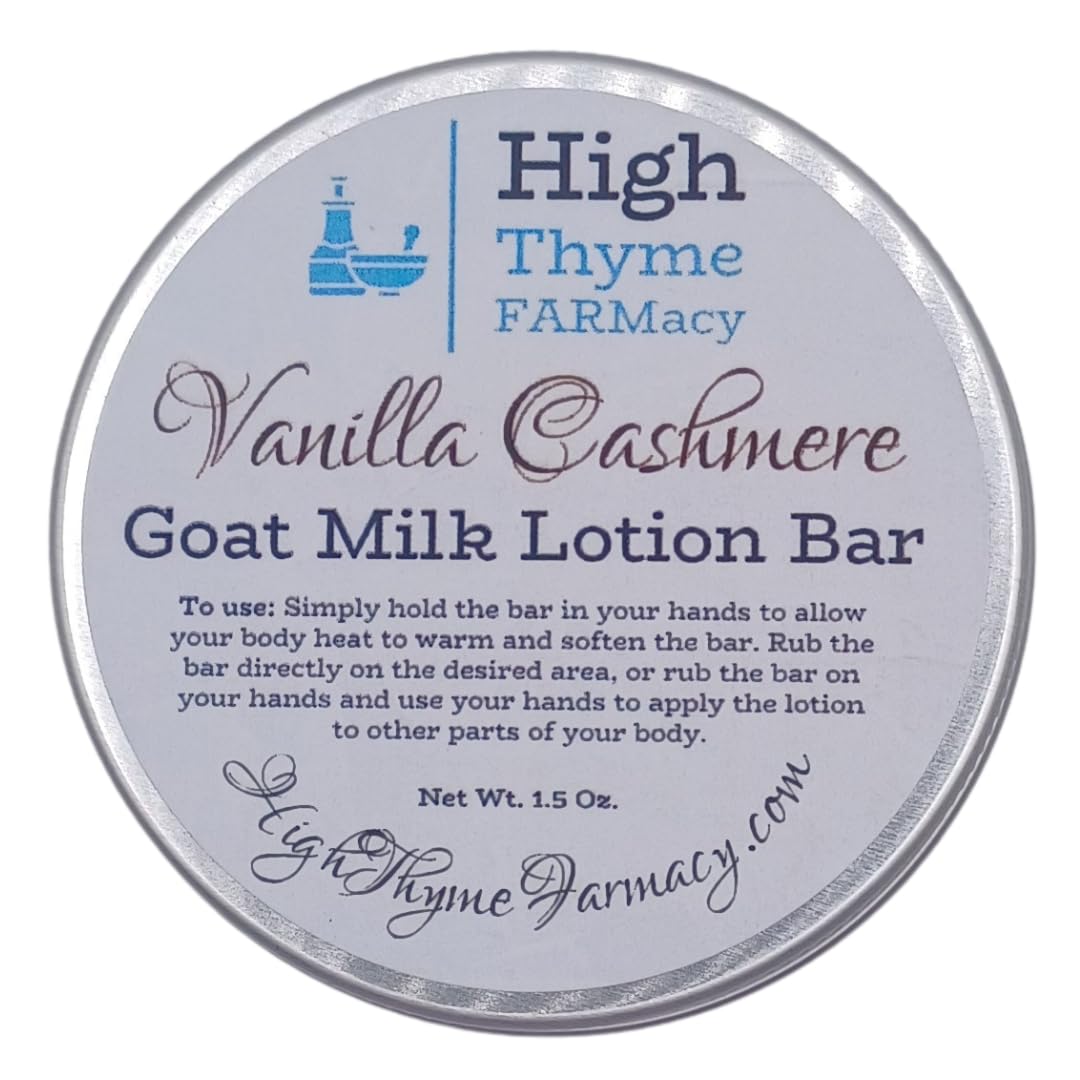 Vanilla Cashmere Lotion Bar - Goat Milk Lotion Bars for Dry Skin - Beeswax Lotion Bar - Convenient Travel Lotion - Eco Friendly Solid Lotion - Zero Waste LotionCompact by Design (Amazon-developed Certification)