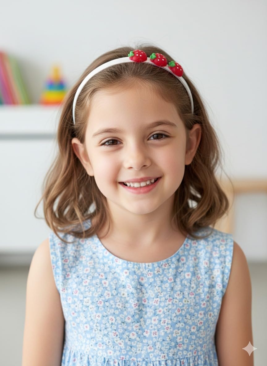 Neobaby Colorful Hair Accessories Set, Cute Cartoon Design Headbands, Ribbon Hair Bands for Girls Kids (Random Design, Pack of 4 Pcs) 2